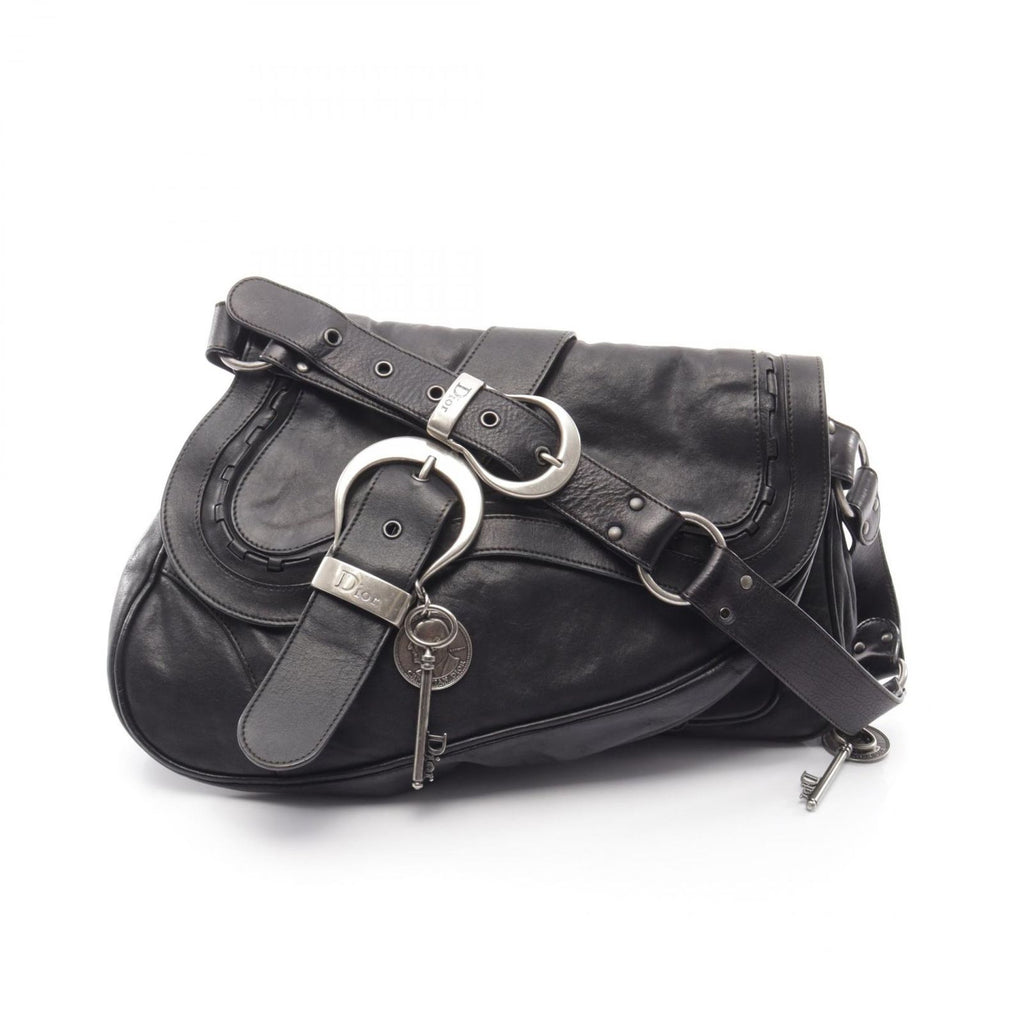Dior Saddle Shoulder Bag Gaucho Black Leather