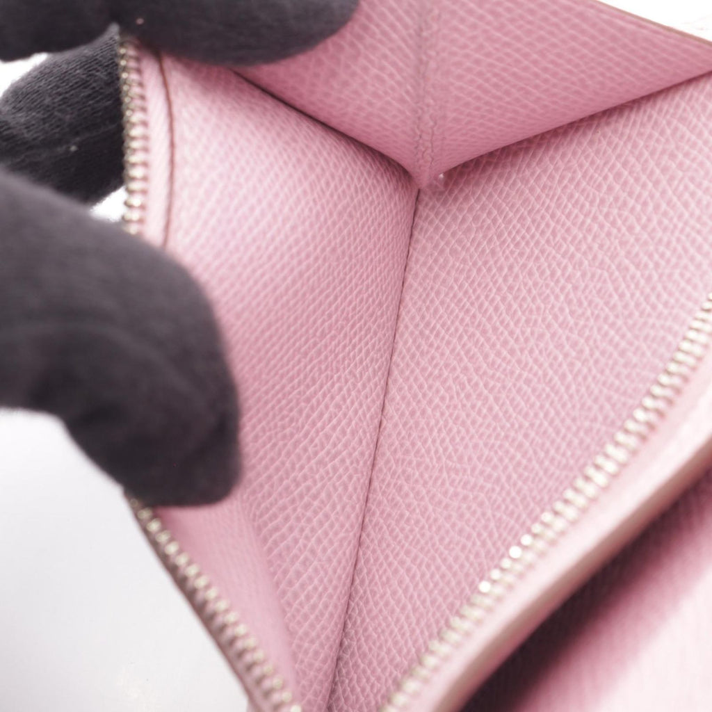 Hermes Bifold Wallet Bearn Compact Mauve Sylvestre Leather — view 7