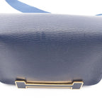 Hermes Shoulder Bag Geta Blue Navy Leather — view 7