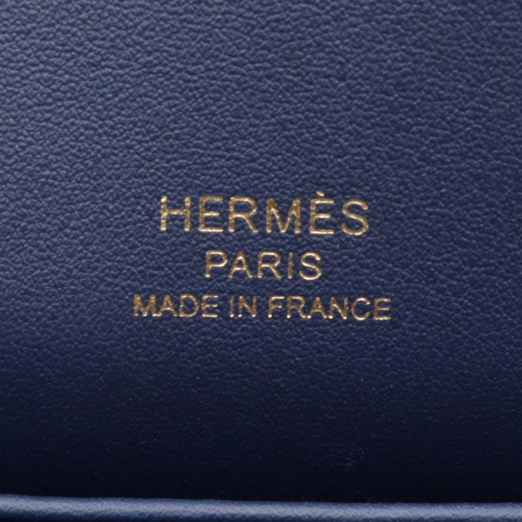 Hermes Shoulder Bag Geta Blue Navy Leather — view 4