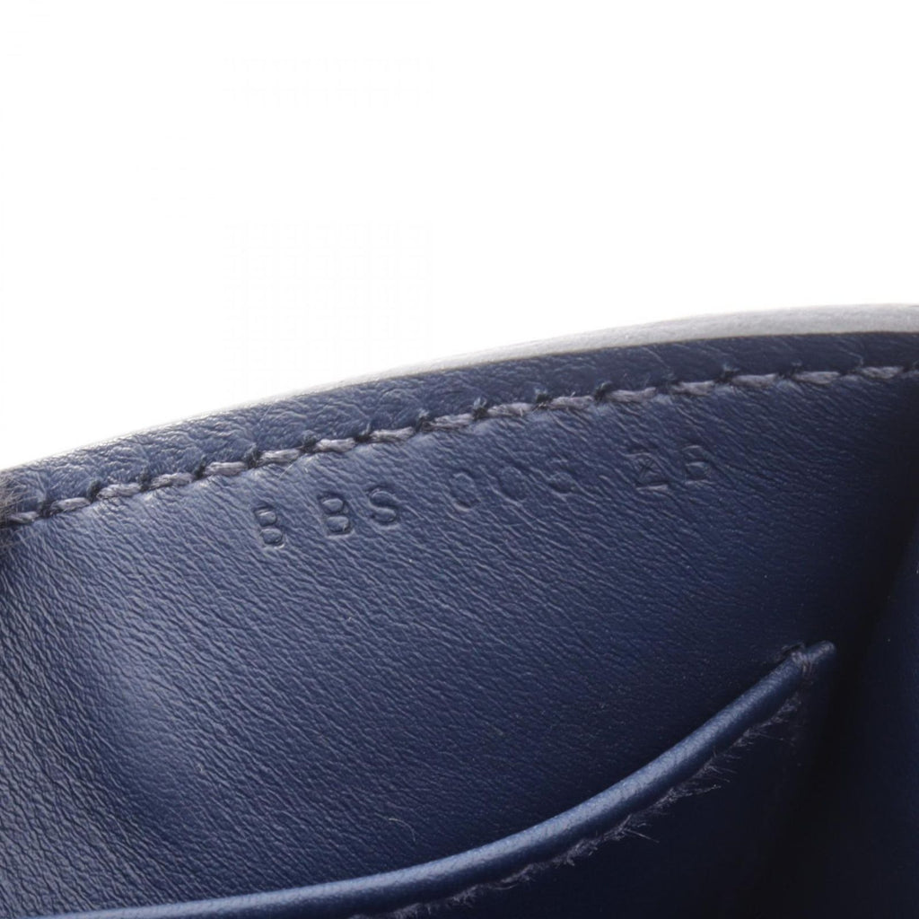 Hermes Shoulder Bag Geta Blue Navy Leather — view 5