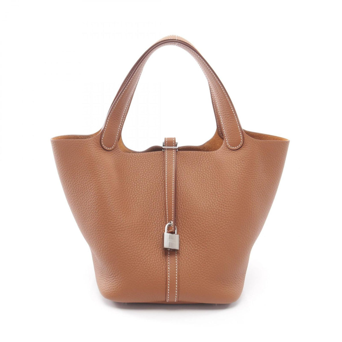 Hermes Handbag Picotin Lock MM Gold Leather