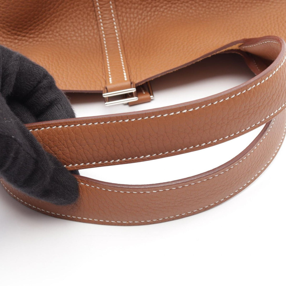 Hermes Handbag Picotin Lock MM Gold Leather — view 8