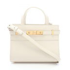 Saint Laurent Paris Handbag Manhattan 2-Way Ivory Leather