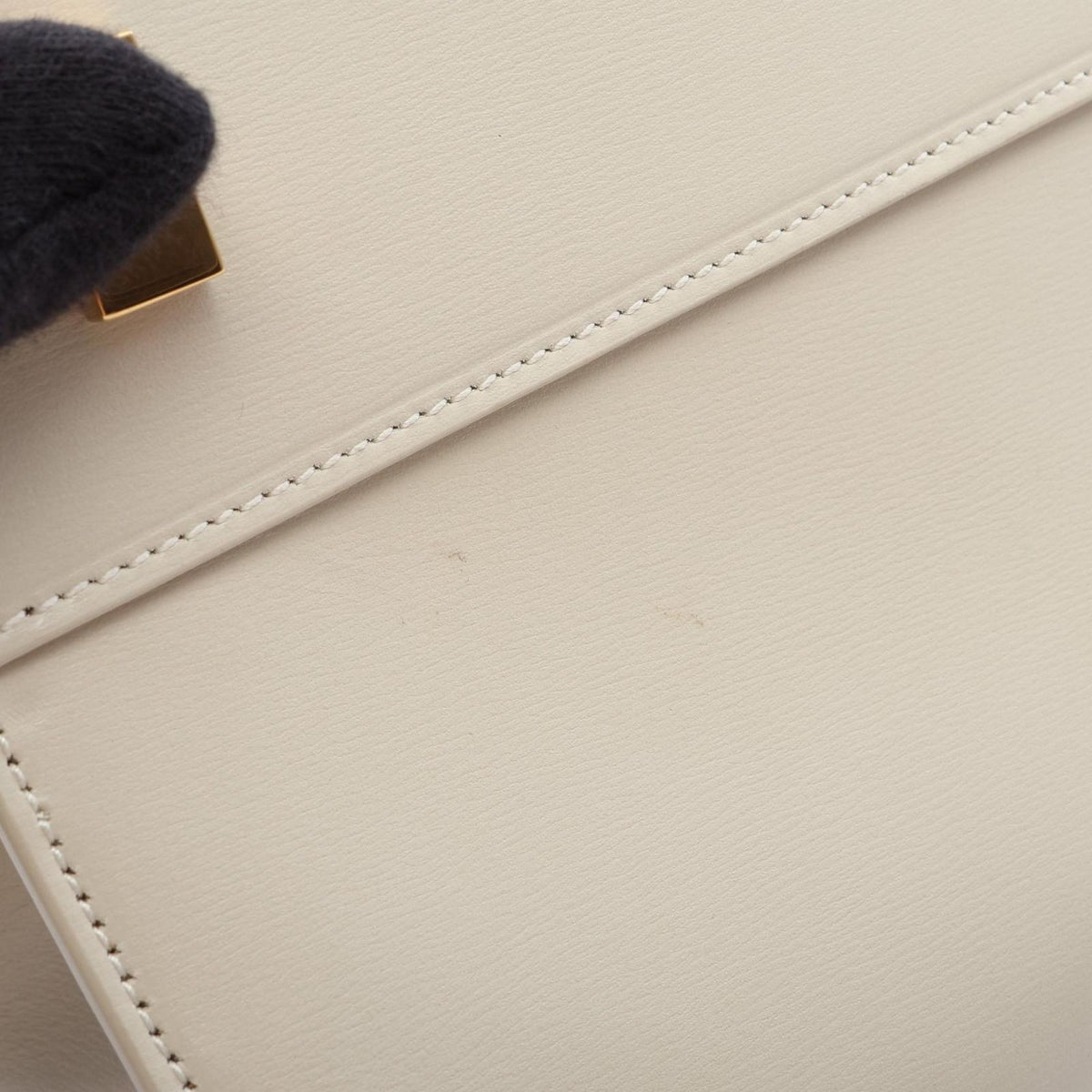 Saint Laurent Paris Handbag Manhattan 2-Way Ivory Leather — view 7