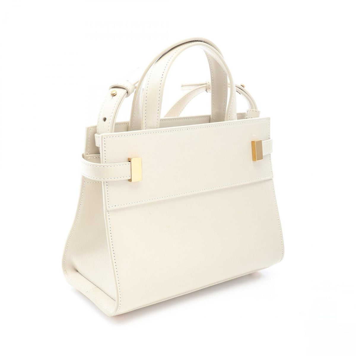 Saint Laurent Paris Handbag Manhattan 2-Way Ivory Leather — view 2