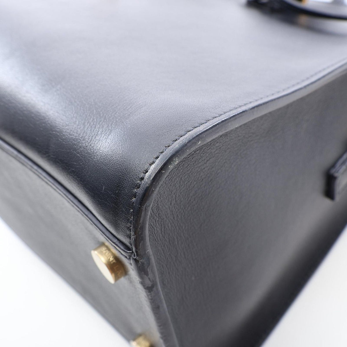 Saint Laurent Handbag Monogram Cabas 2-Way Navy Leather — view 6