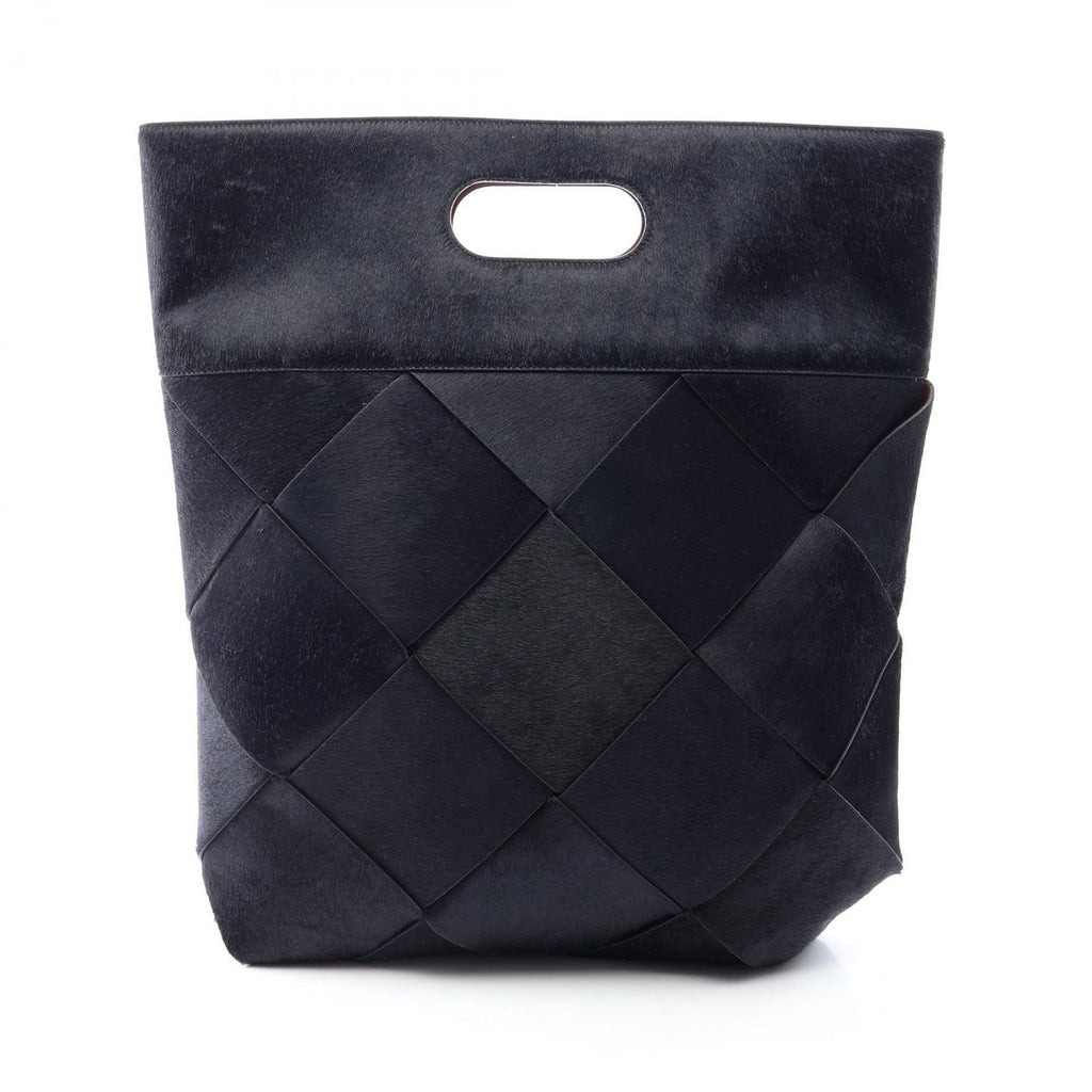 Bottega Veneta Tote Maxi Intrecciato Black Leather Handbag