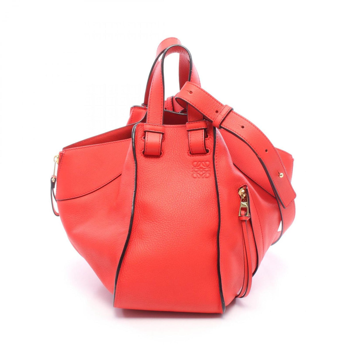 Loewe Handbag Hammock Bag Small 2-Way Red Leather