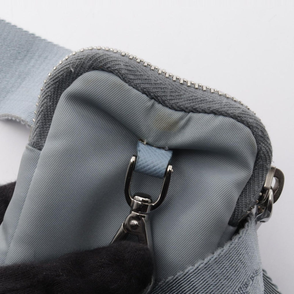 Prada Shoulder Bag Re Edition Light Blue Nylon Saffiano Leather Re 2005 Re-Nylon — view 8