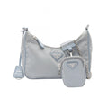 Prada Shoulder Bag Re Edition Light Blue Nylon Saffiano Leather Re 2005 Re-Nylon