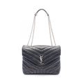 Saint Laurent Paris Shoulder Bag Loulou Medium Black Leather Chain