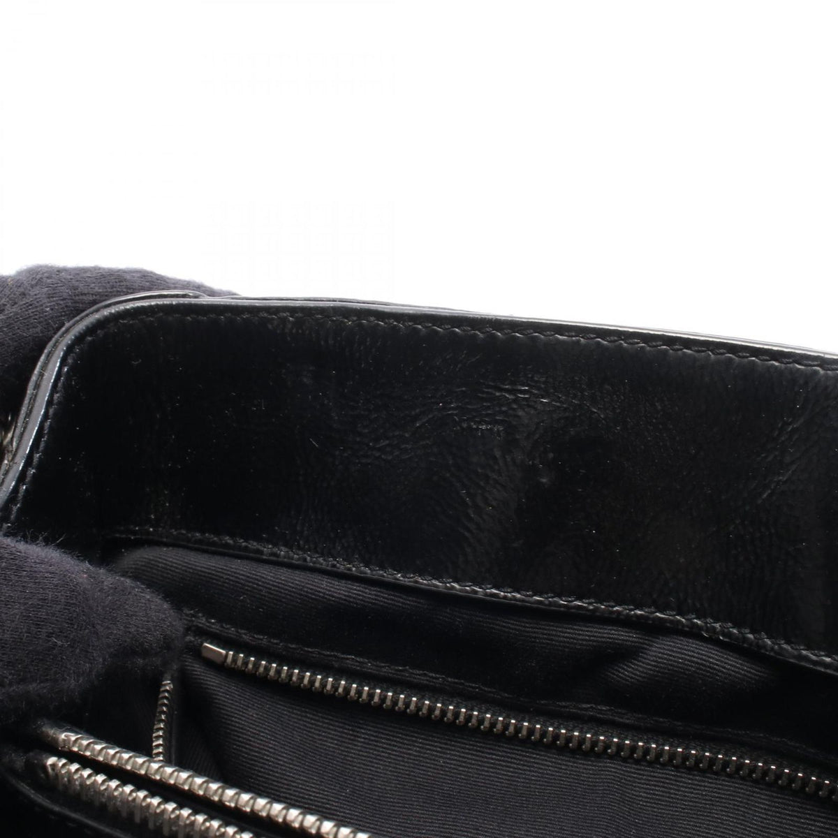 Saint Laurent Paris Shoulder Bag Loulou Medium Black Leather Chain — view 5