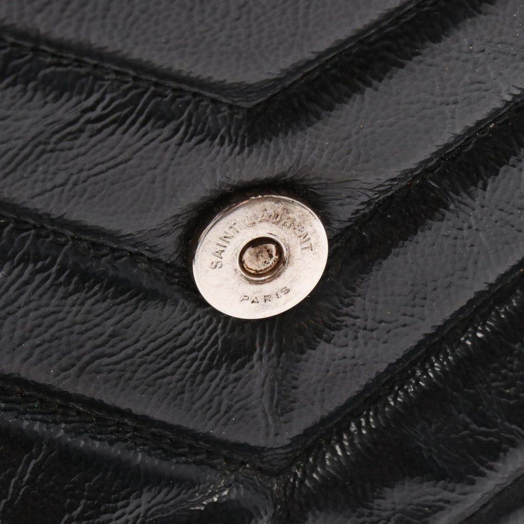 Saint Laurent Paris Shoulder Bag Loulou Medium Black Leather Chain — view 6