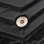 Saint Laurent Paris Shoulder Bag Loulou Medium Black Leather Chain — view 6