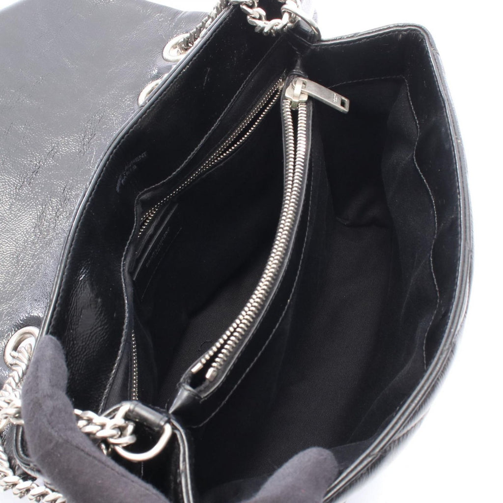 Saint Laurent Paris Shoulder Bag Loulou Medium Black Leather Chain — view 3