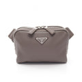 Prada Waist Bag Vitello Daino Greige Leather Triangle Logo