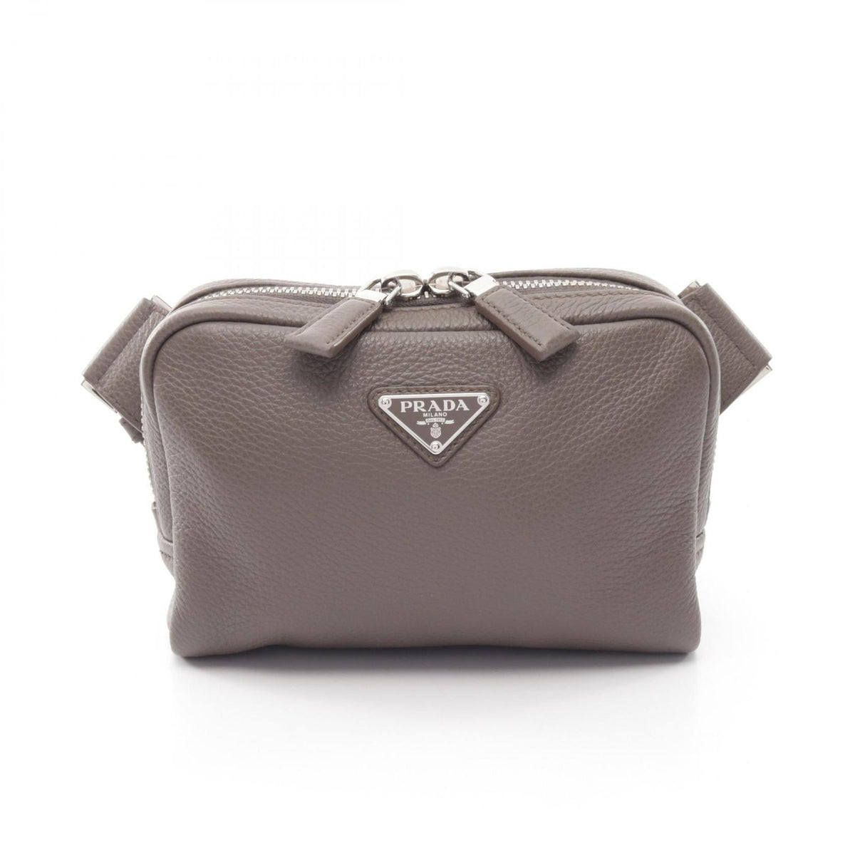 Prada Waist Bag Vitello Daino Greige Leather Triangle Logo