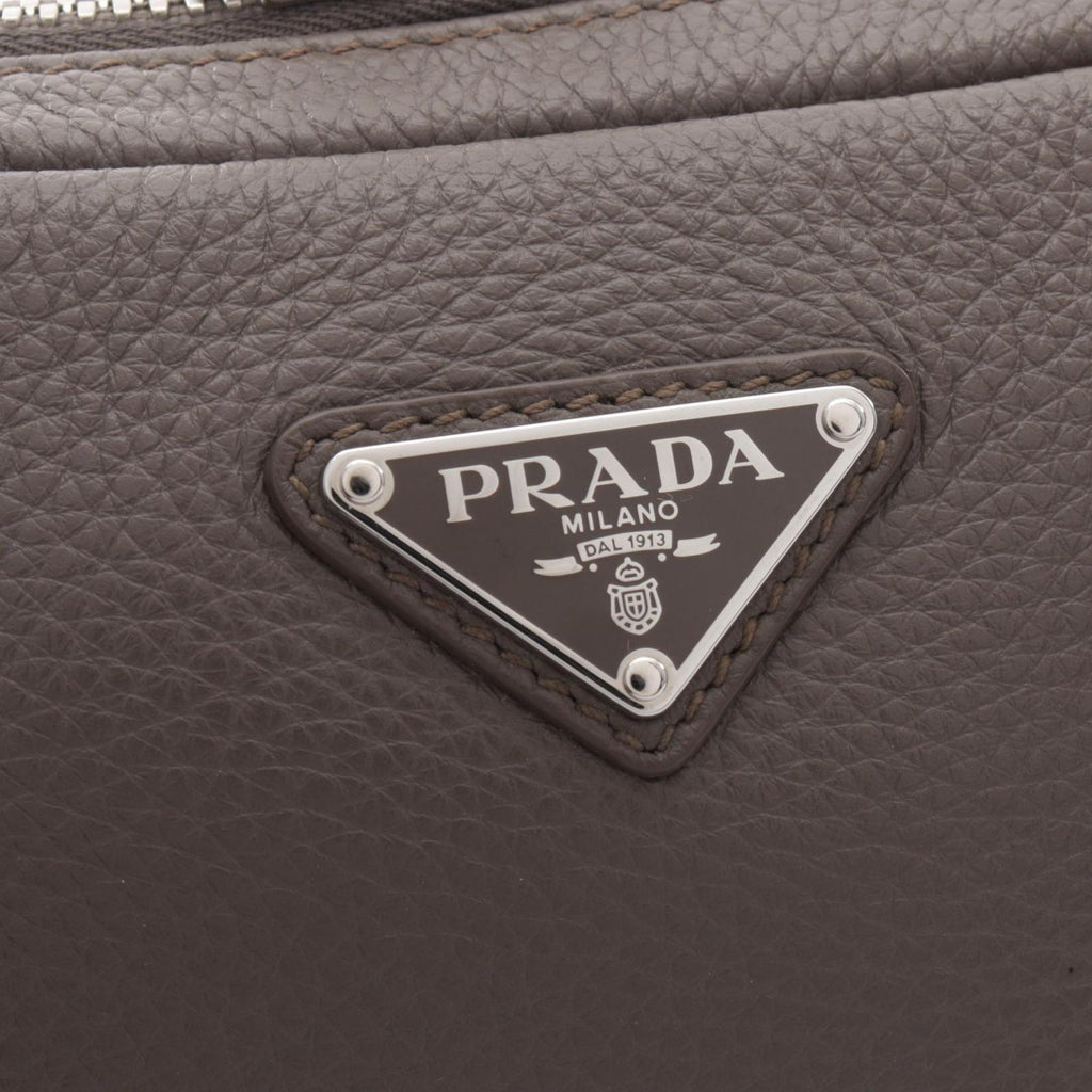 Prada Waist Bag Vitello Daino Greige Leather Triangle Logo — view 5