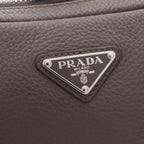 Prada Waist Bag Vitello Daino Greige Leather Triangle Logo — view 5