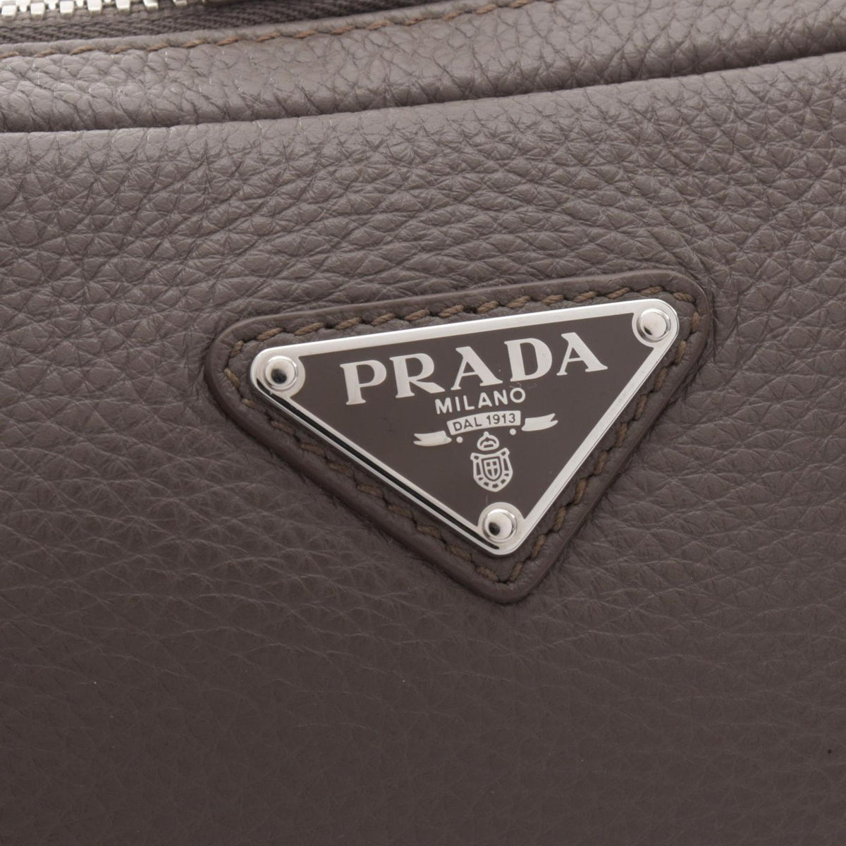 Prada Waist Bag Vitello Daino Greige Leather Triangle Logo — view 5