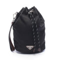 Prada Pouch Triangle Logo Black Nylon Leather