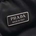 Prada Pouch Triangle Logo Black Nylon Leather — view 4