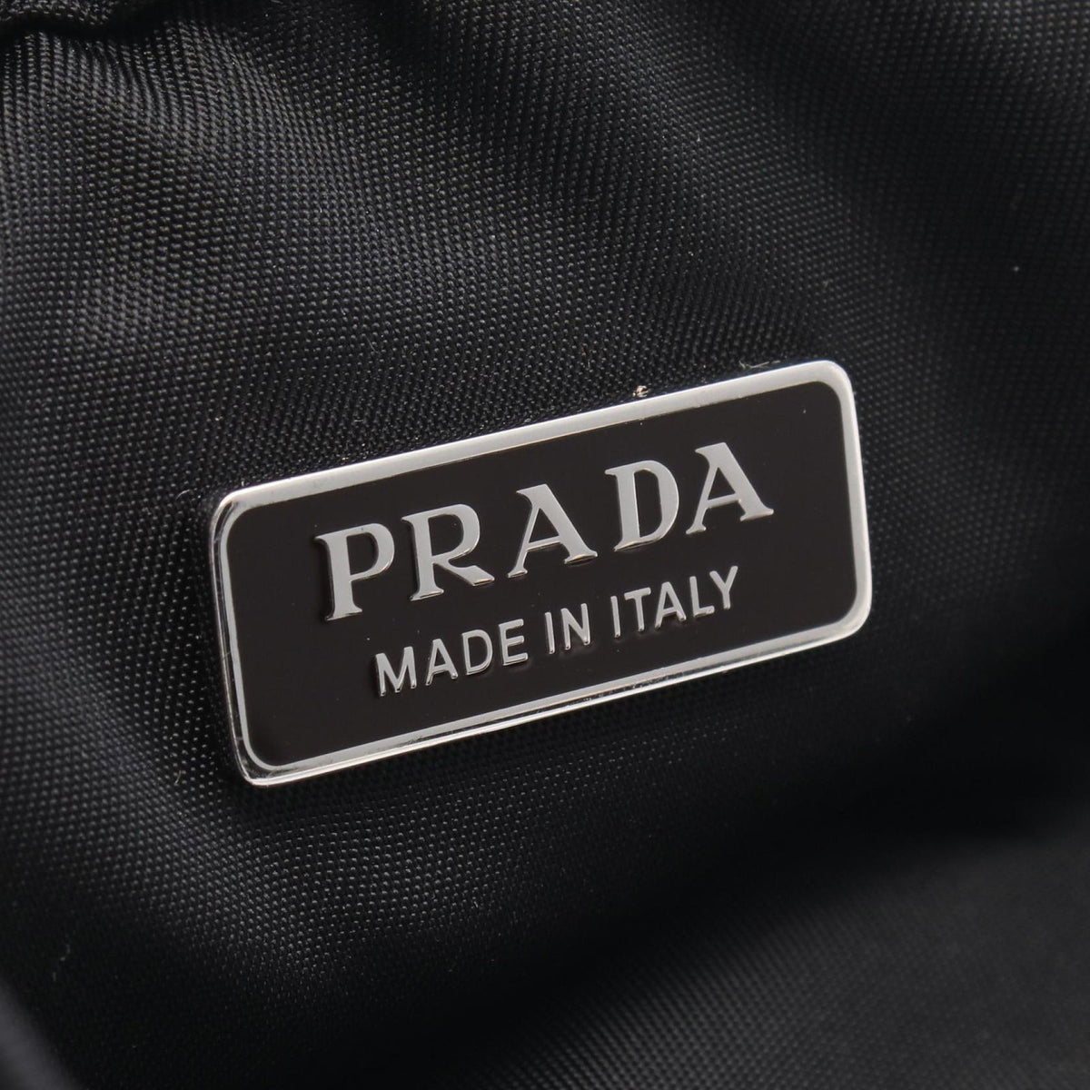 Prada Pouch Triangle Logo Black Nylon Leather — view 4