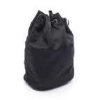 Prada Pouch Triangle Logo Black Nylon Leather — view 2