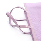Prada Tote Bag Logo Purple Leather Mesh — view 5