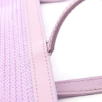 Prada Tote Bag Logo Purple Leather Mesh — view 7
