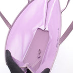 Prada Tote Bag Logo Purple Leather Mesh — view 3