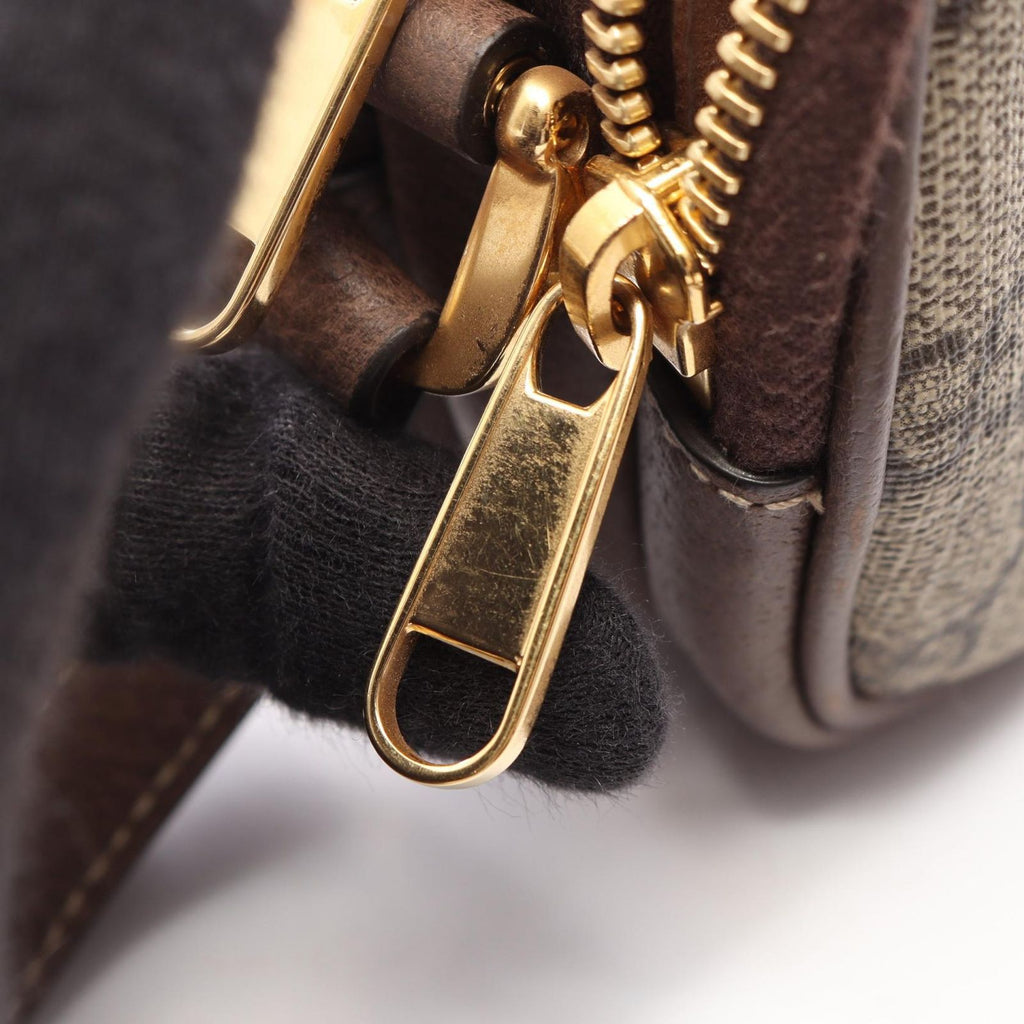 Gucci Shoulder Bag Ophidia GG Supreme Beige Brown Green Leather — view 6