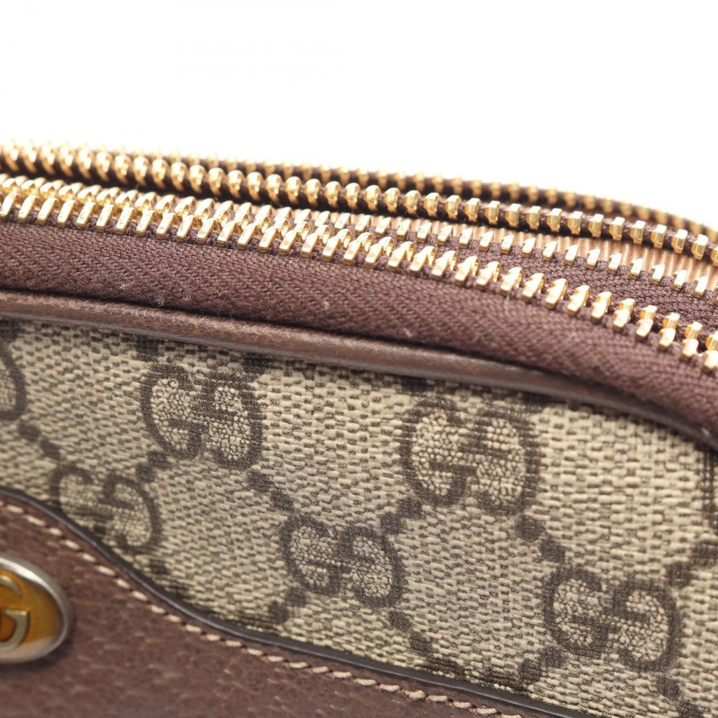 Gucci Shoulder Bag Ophidia GG Supreme Beige Brown Green Leather — view 5