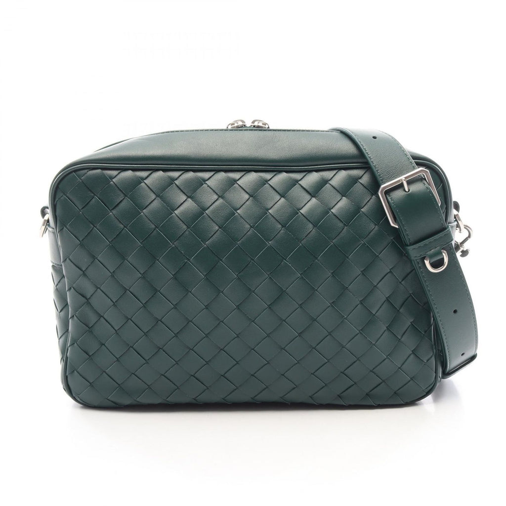 Bottega Veneta Shoulder Bag Intrecciato Medium Green Leather