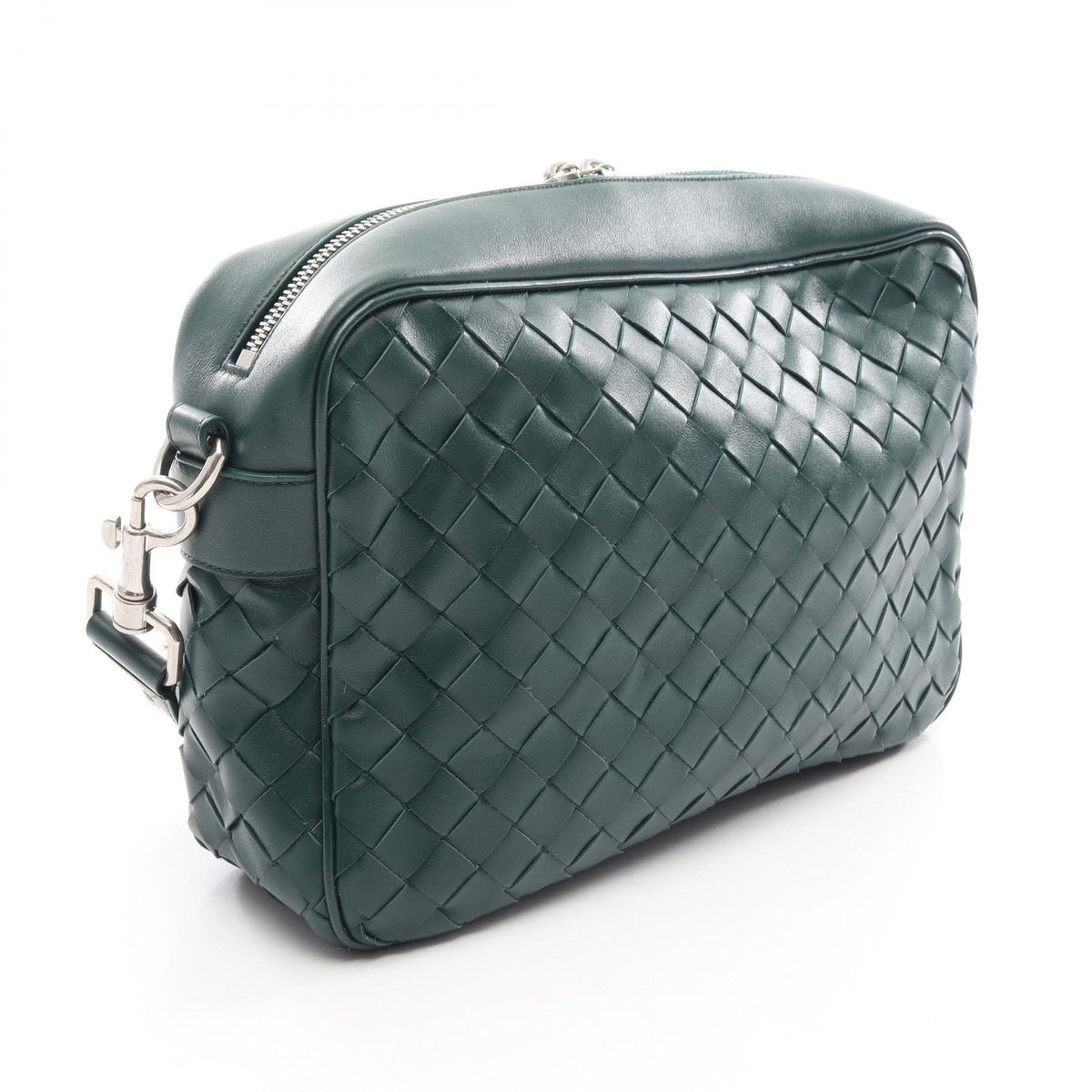 Bottega Veneta Shoulder Bag Intrecciato Medium Green Leather — view 2