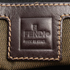 Fendi Tote Zucca Brown Black Canvas Leather Handbag — view 4