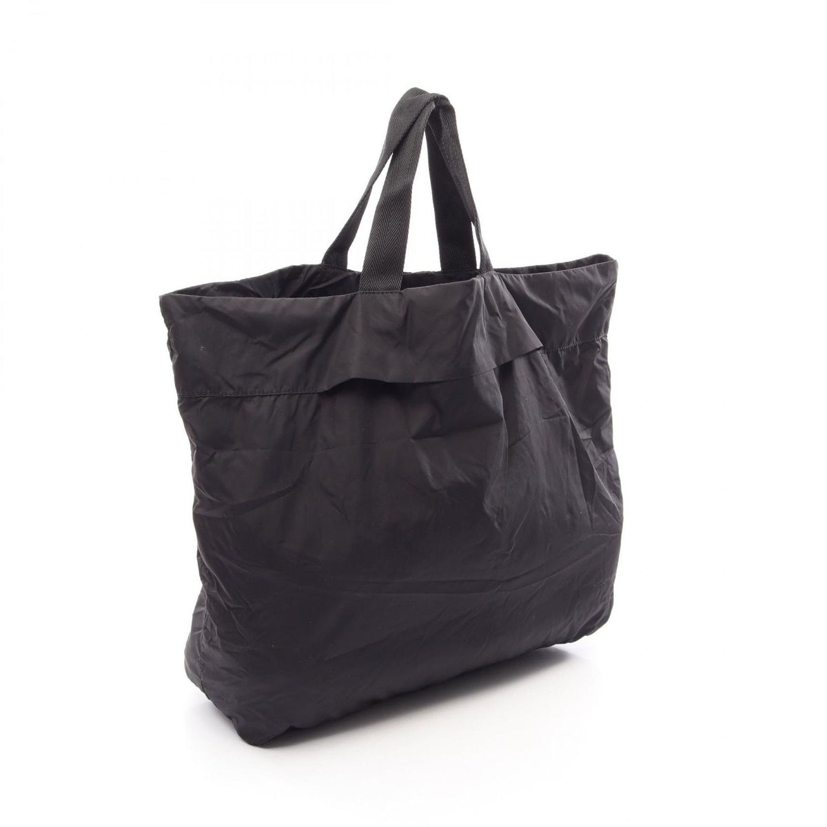 Prada Tote Bag Shopping Black Nylon Triangle Logo — view 2