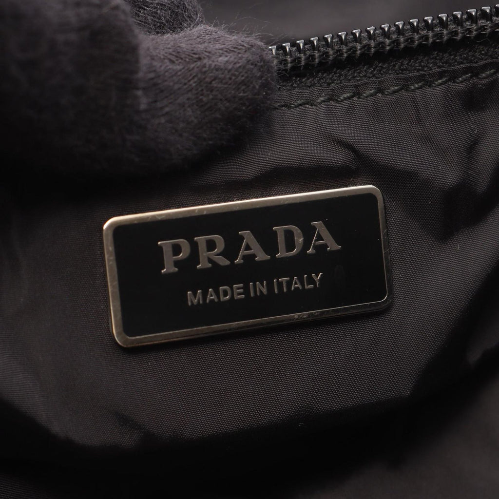 Prada Tote Bag Shopping Black Nylon Triangle Logo — view 4