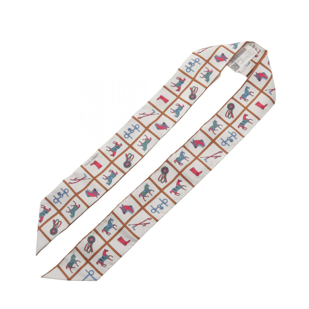 Hermes Scarf Twilly Couvertures Et Tenues de Jour Ribbon Silk — view 2