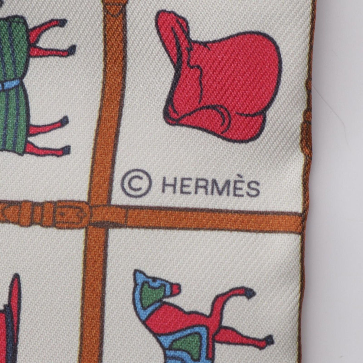 Hermes Scarf Twilly Couvertures Et Tenues de Jour Ribbon Silk — view 4