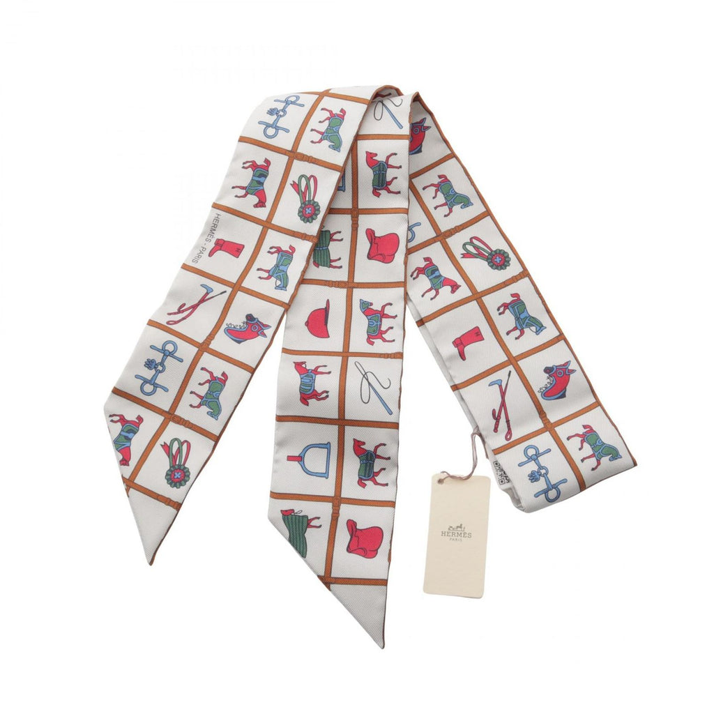 Hermes Scarf Twilly Couvertures Et Tenues de Jour Ribbon Silk