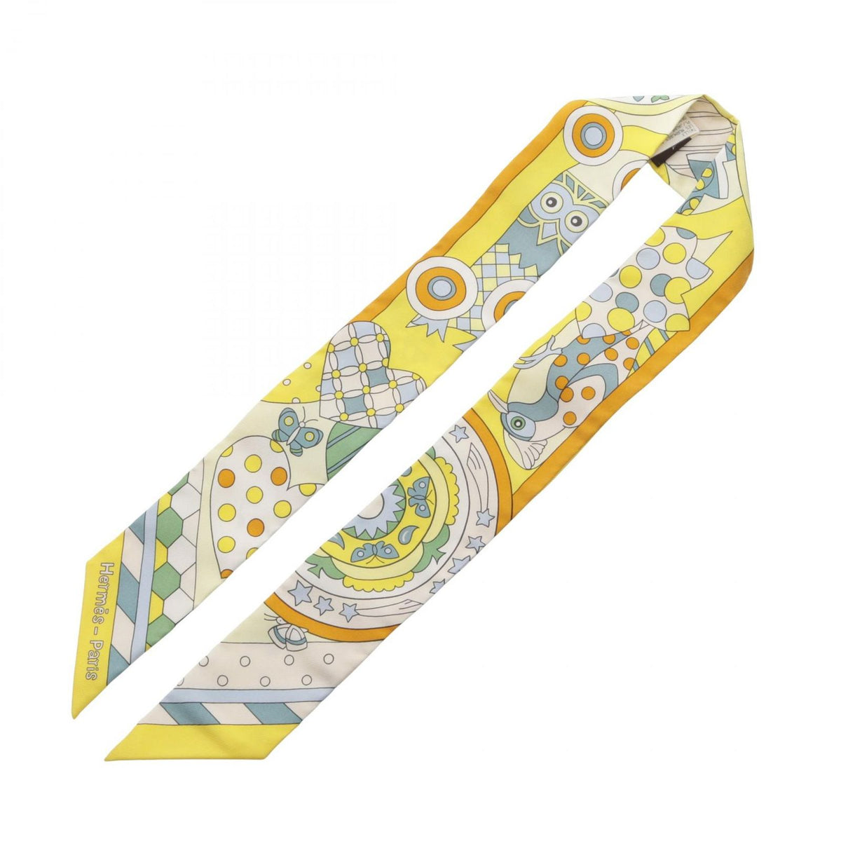 Hermes Scarf Twilly les Murmures de la Foret Ribbon Silk — view 2