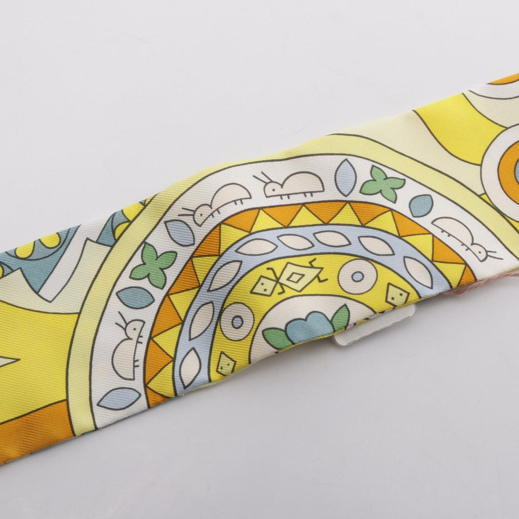 Hermes Scarf Twilly les Murmures de la Foret Ribbon Silk — view 6