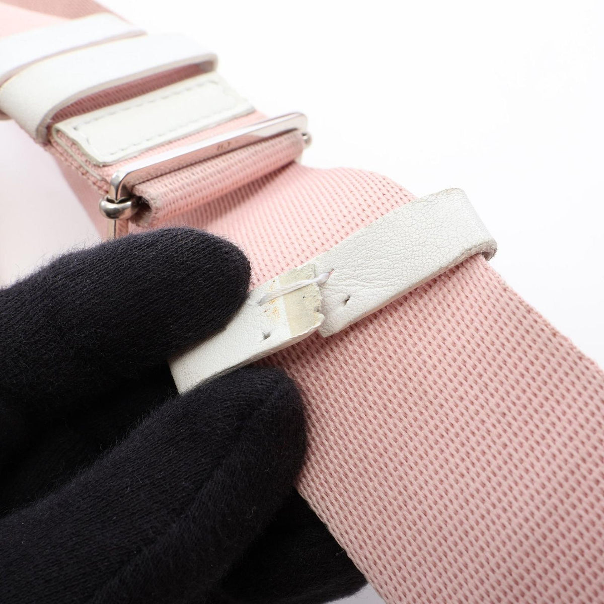 Dior Shoulder Bag Trotter Pink Canvas Leather — view 5