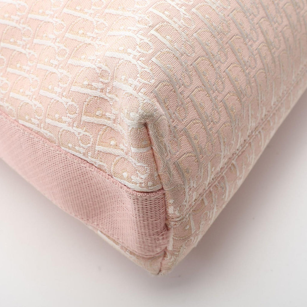 Dior Shoulder Bag Trotter Pink Canvas Leather — view 8
