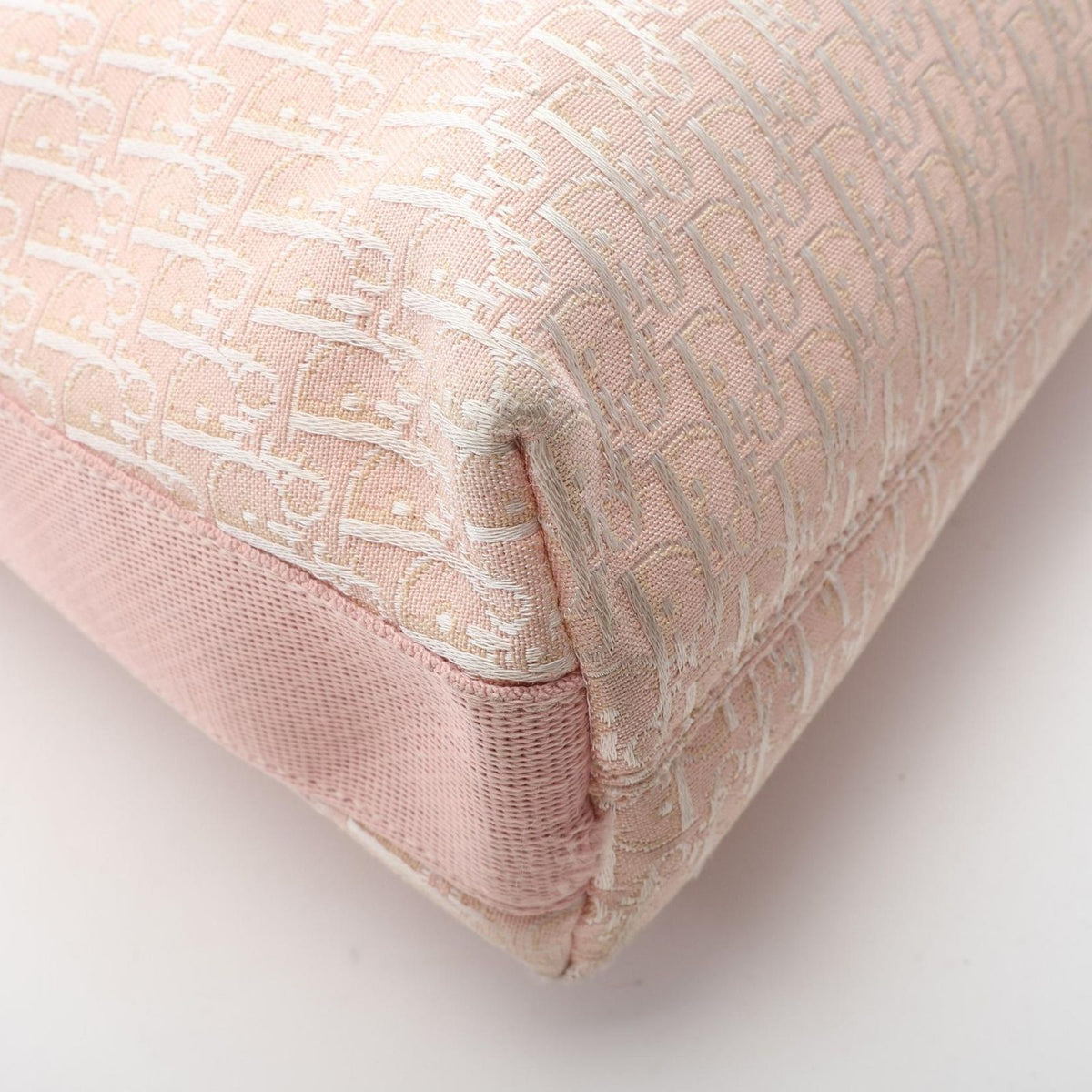 Dior Shoulder Bag Trotter Pink Canvas Leather — view 8