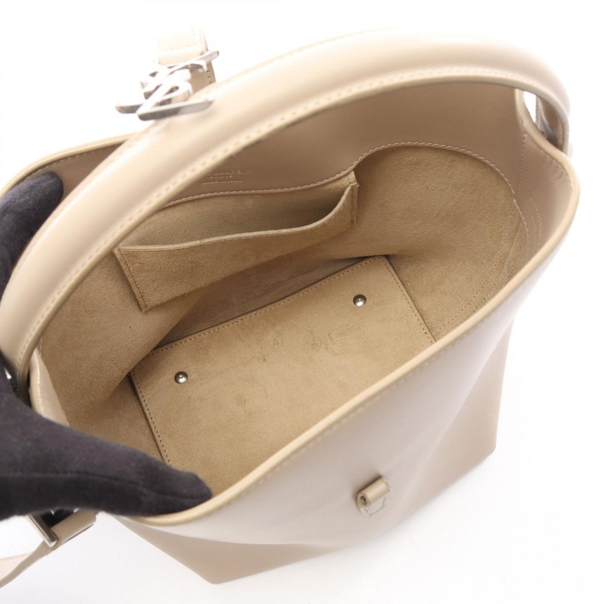 Saint Laurent Paris Handbag le 37 Small 2-Way Light Beige Leather — view 3