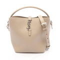 Saint Laurent Paris Handbag le 37 Small 2-Way Light Beige Leather
