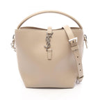 Saint Laurent Paris Handbag le 37 Small 2-Way Light Beige Leather